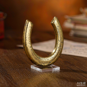 Brass Lucky Horseshoe Ornament