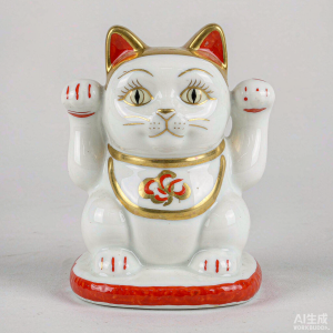 Lucky Cat Ceramic Figurine